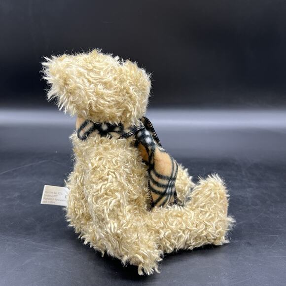 Vintage Sunkid Teddy Bear 11" Stuffed Plush Animal Germany Plaid Scarf Sweater - Picture 13 of 16